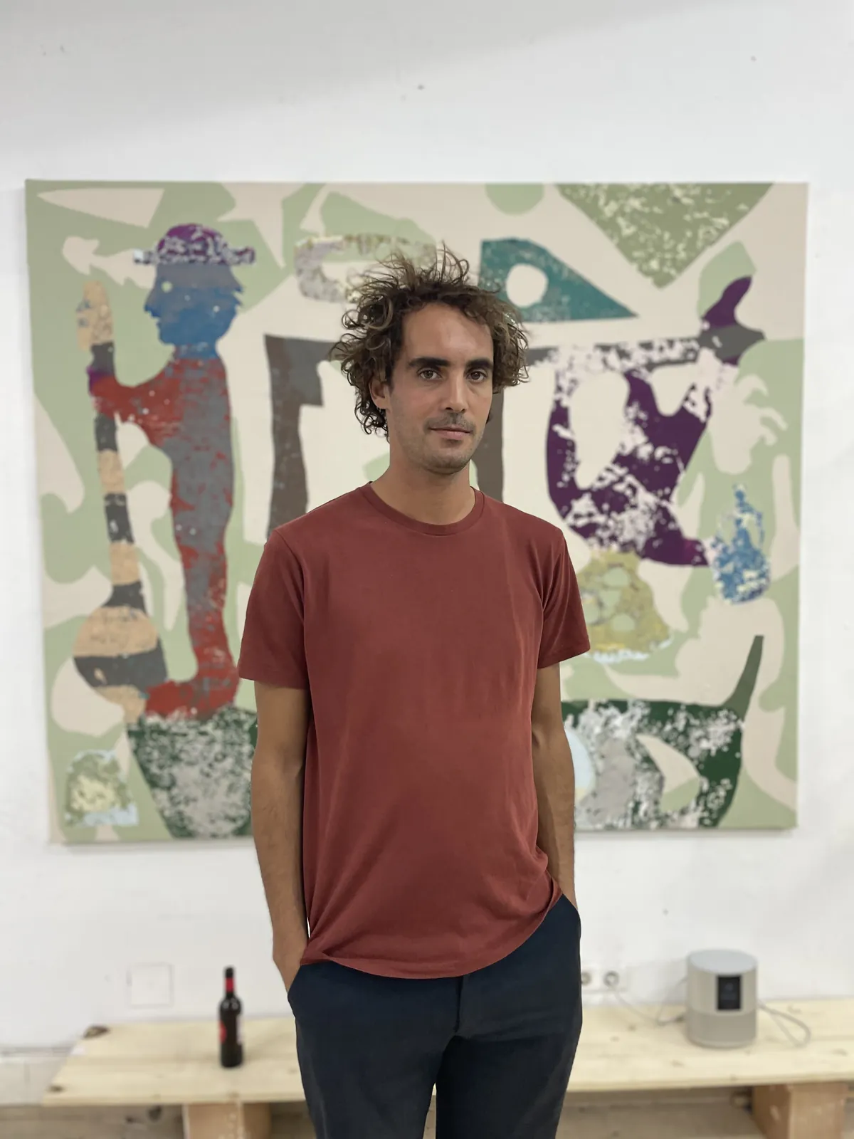 Thomas Perroteau in his studio