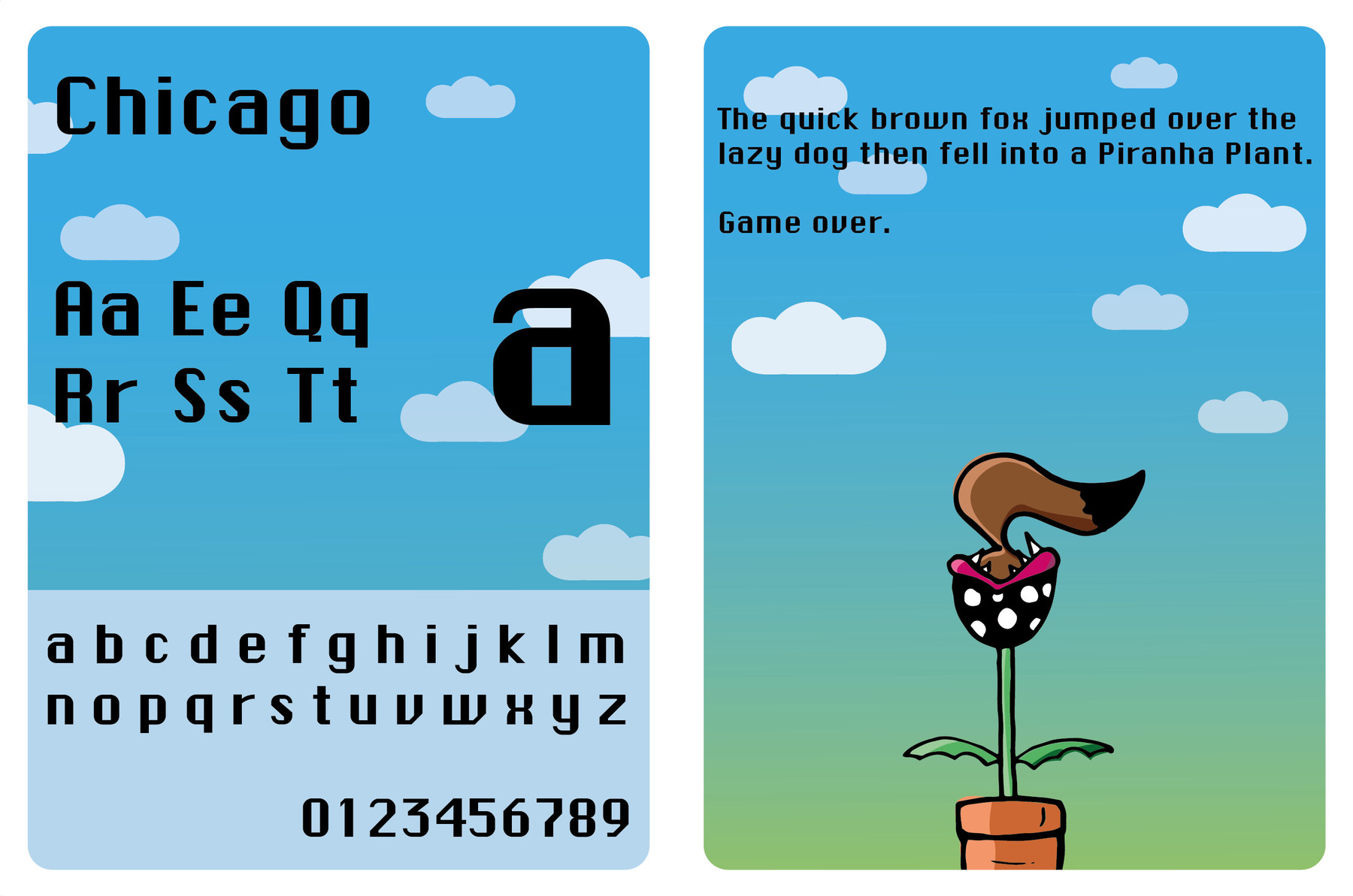 Spread from the book The Quick Brown Fox