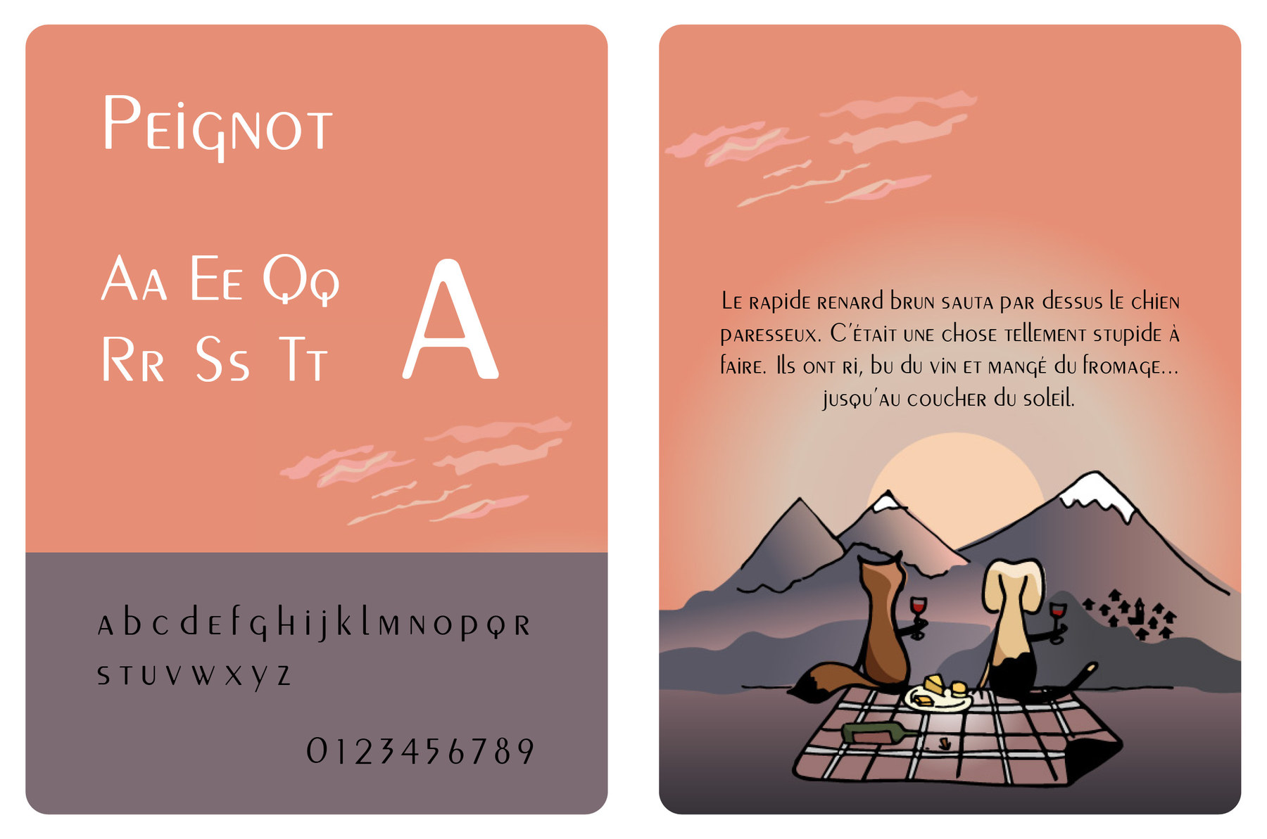 Spread from the book The Quick Brown Fox